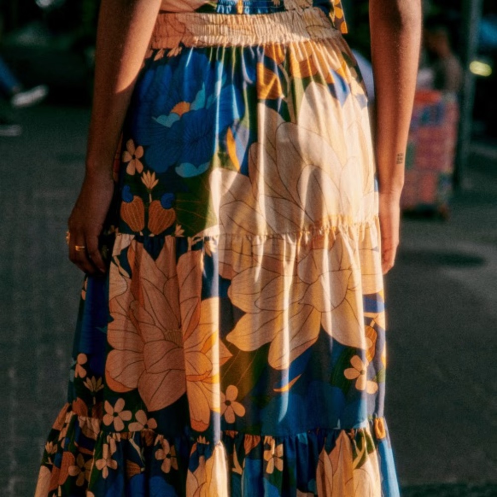 Sezane x Farm Rio Sakura skirt size 2/XS (smallest size) BRAND NEW WITH TAGS - Picture 2 of 3